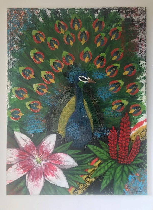 le paon et la nature