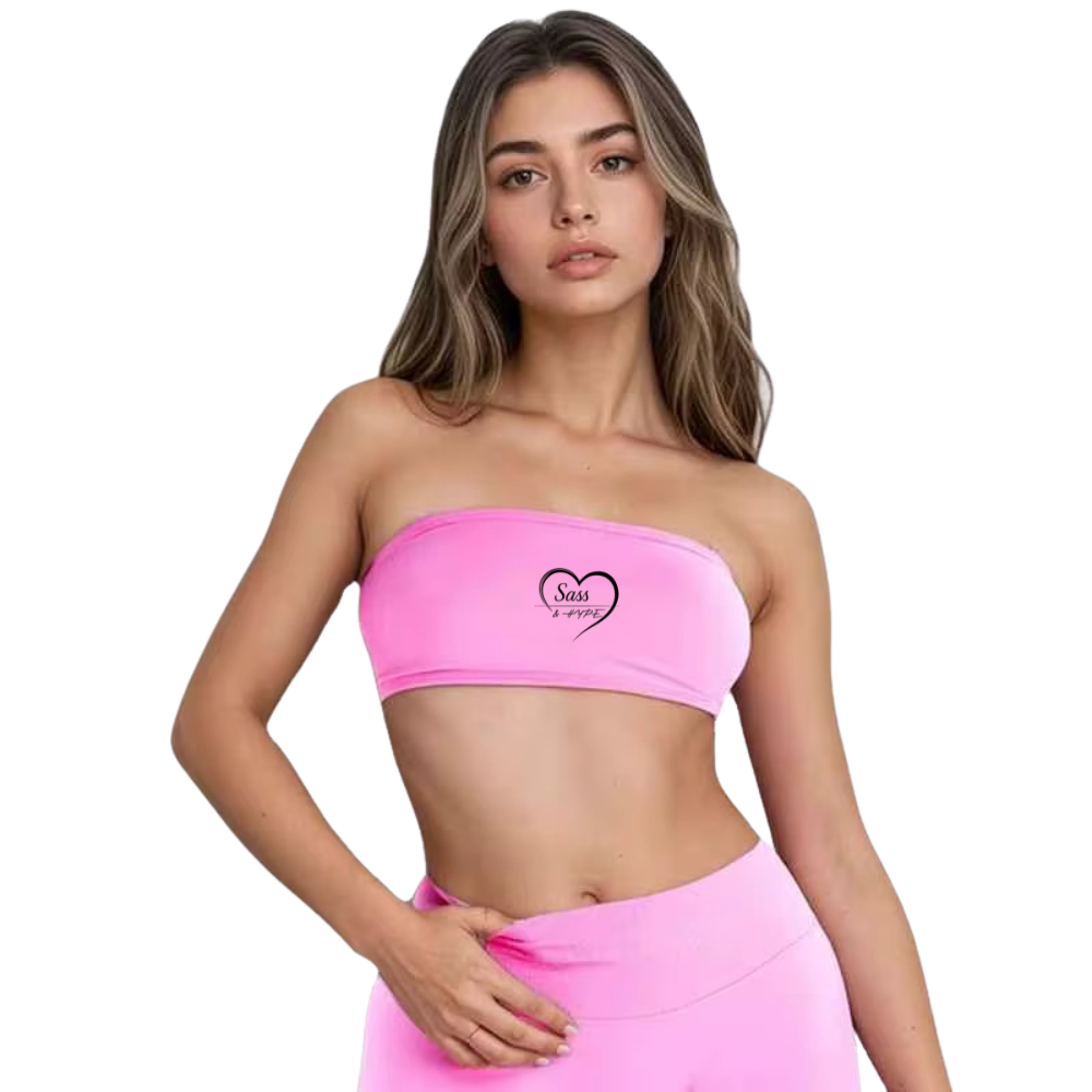 Bandeau Crop - Flamingo