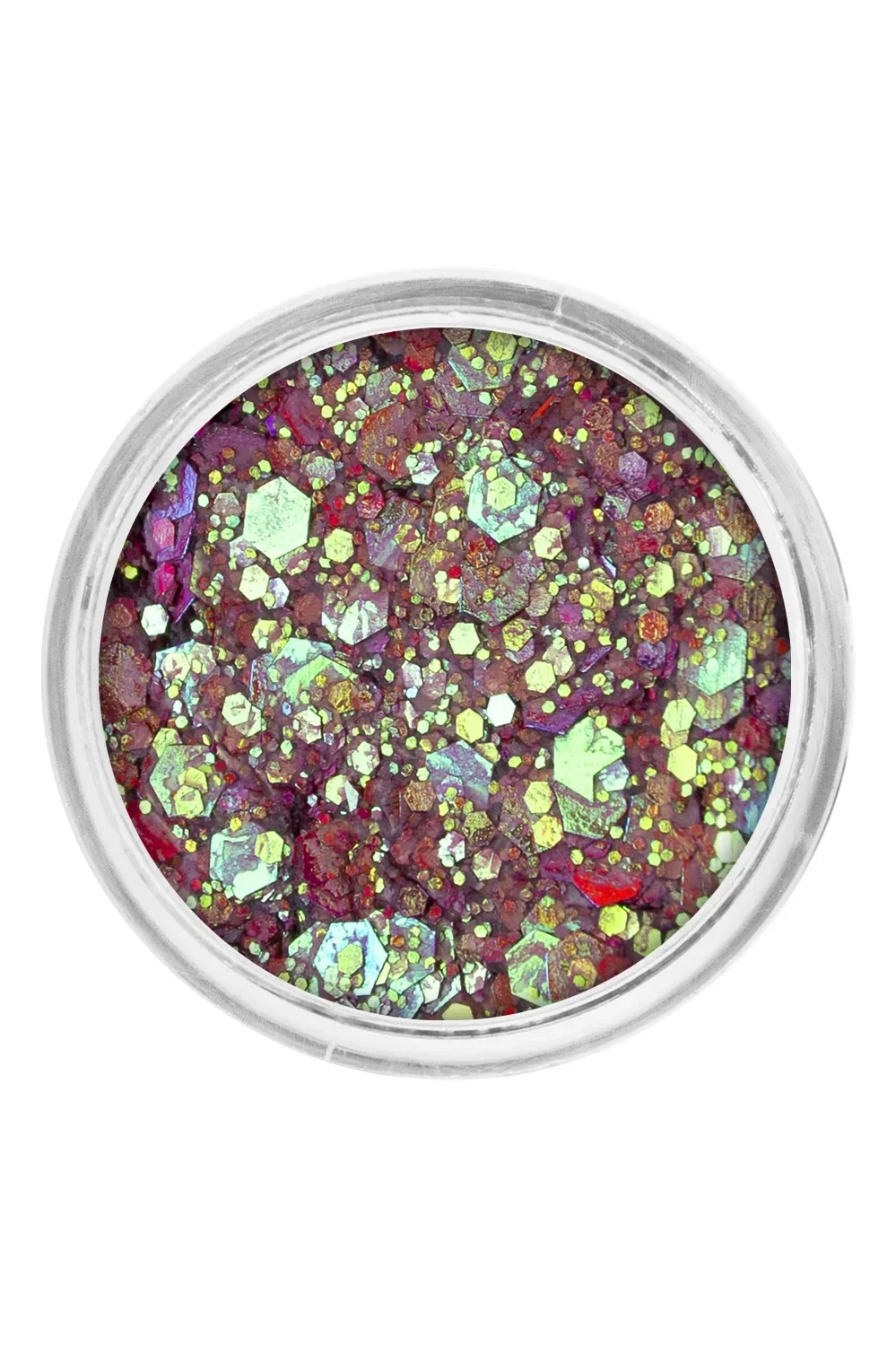 PXP pressed chunky holographic glittercream Milkyway 10 ml.