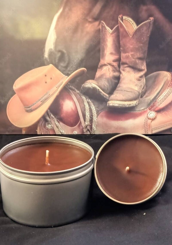 The Original Cowboy Candle In a Tin - 8oz (Individual Can)