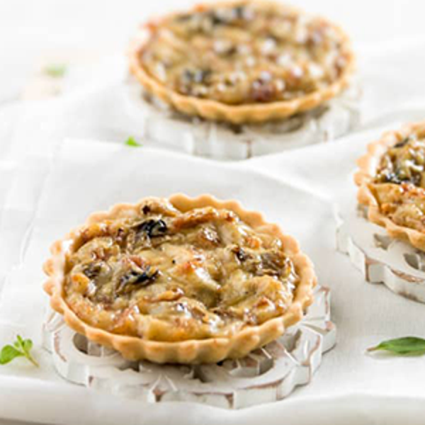 Mini quiche bacon and mushrooms