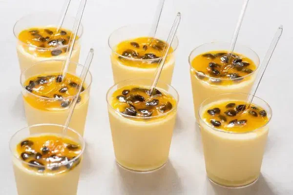 Mini passion fruit mousse