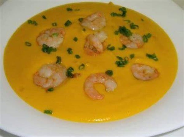Pumpkin and shrimps cream