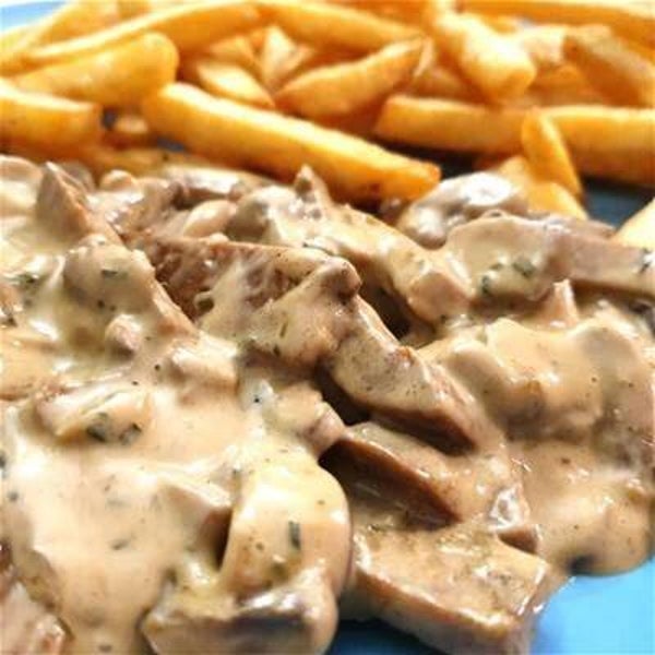 chicken stroganoff with rice/pasta/potatoes
