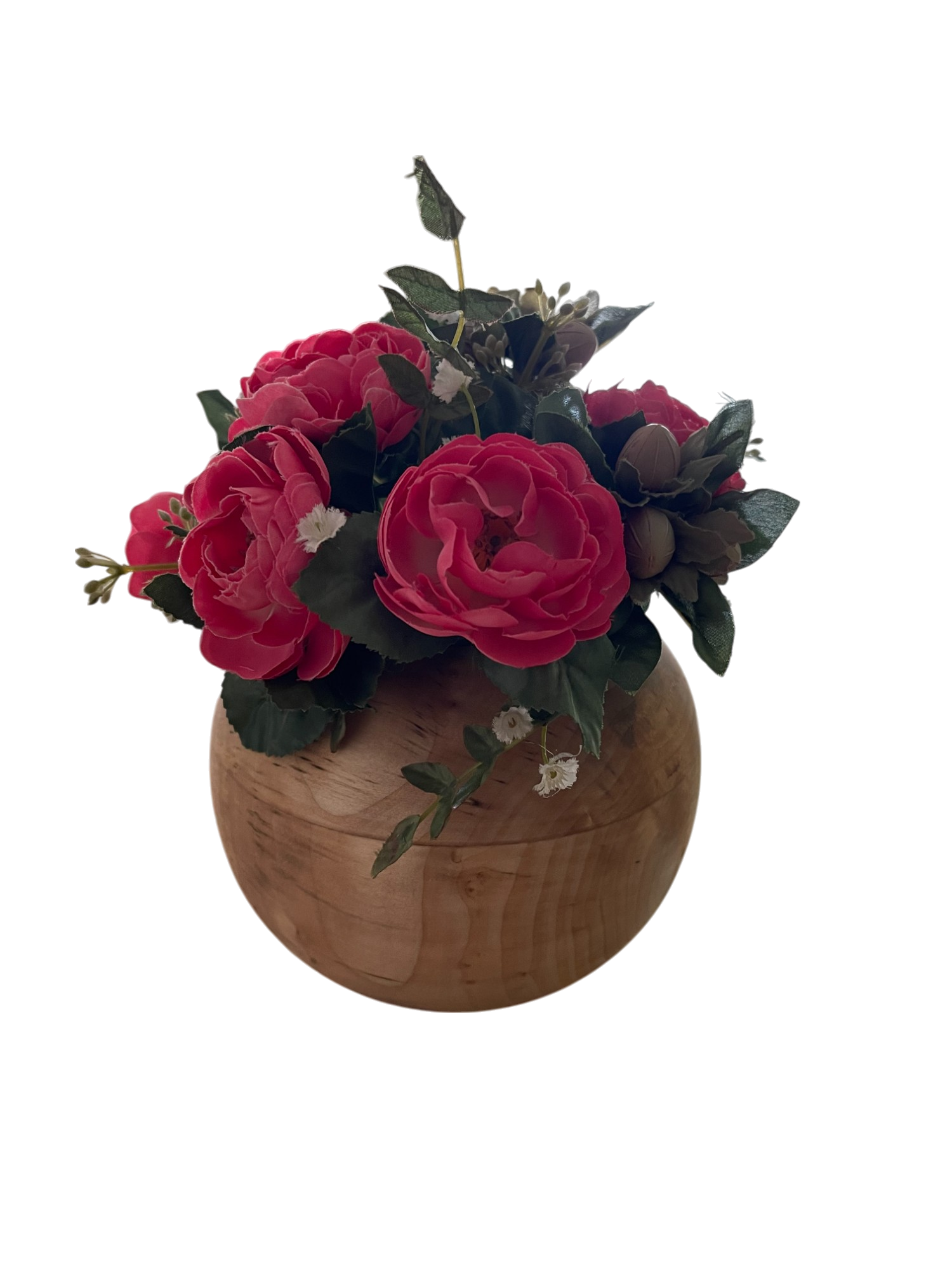 Handgedrechselte Holzvase