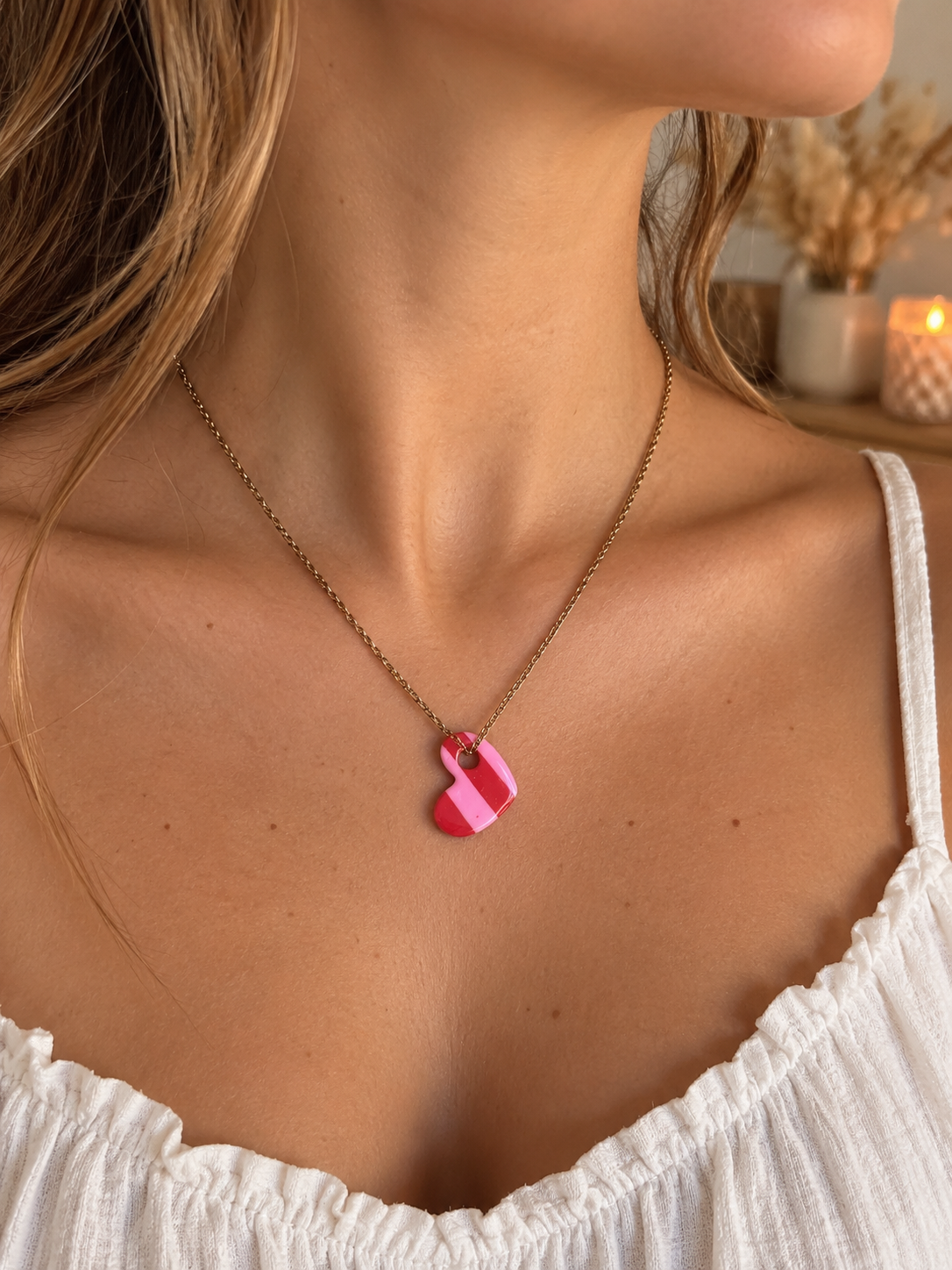 Collier Coeur - Rouge Tendresse