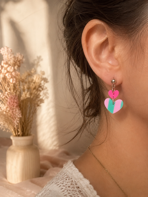 Coeur suspendu - Pop Color Turquoise