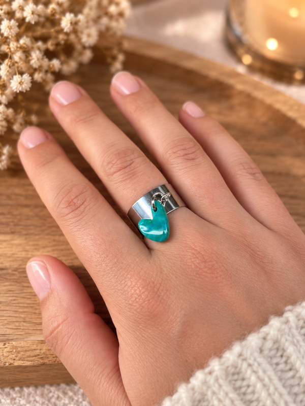 Bague 1cm Coeur Passion - Brise d'Azur