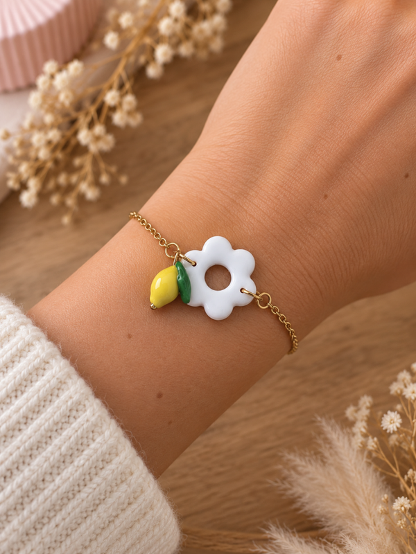 Bracelet Corolle Douce - Citron