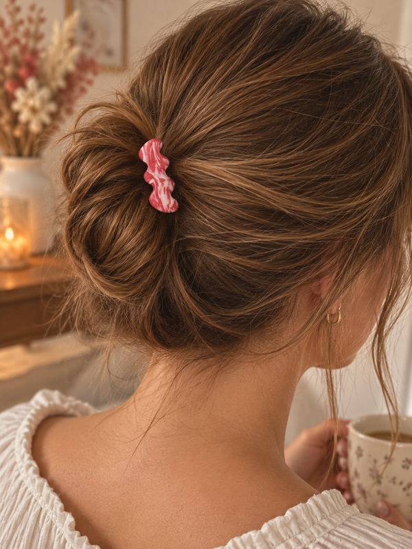 Pince à cheveux Douceur - Rouge Tendresse Variante