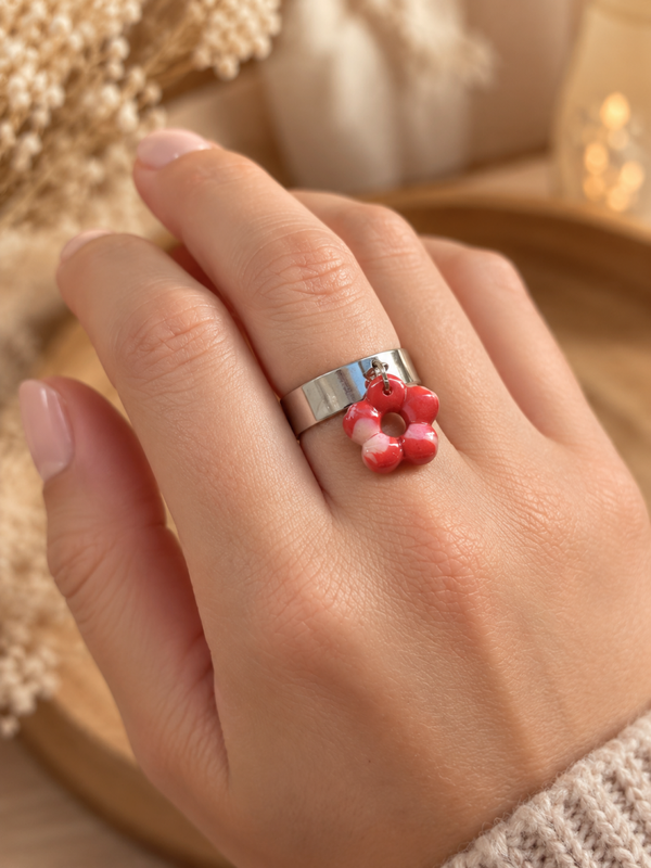 Bague 0,5cm Floréa - Rouge Tendresse Variante