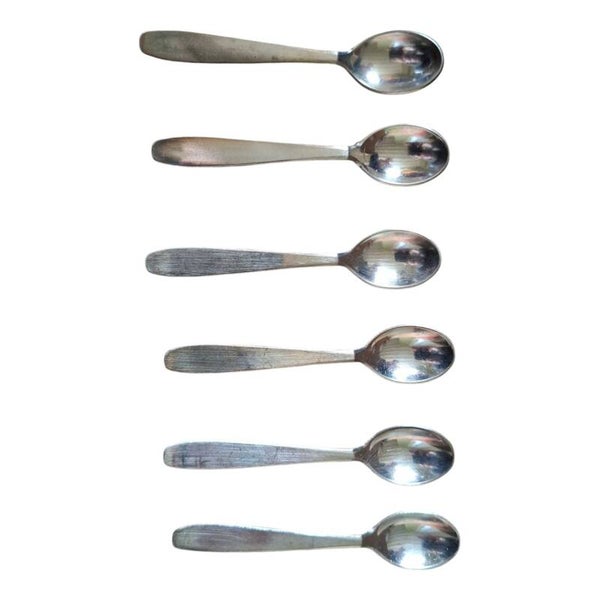 2dehandse Set van 12 verzilverde Koffie-Thee lepeltjes Antiek N 100