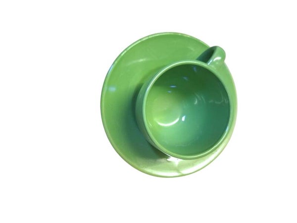 Leuke groene Mok en schotel