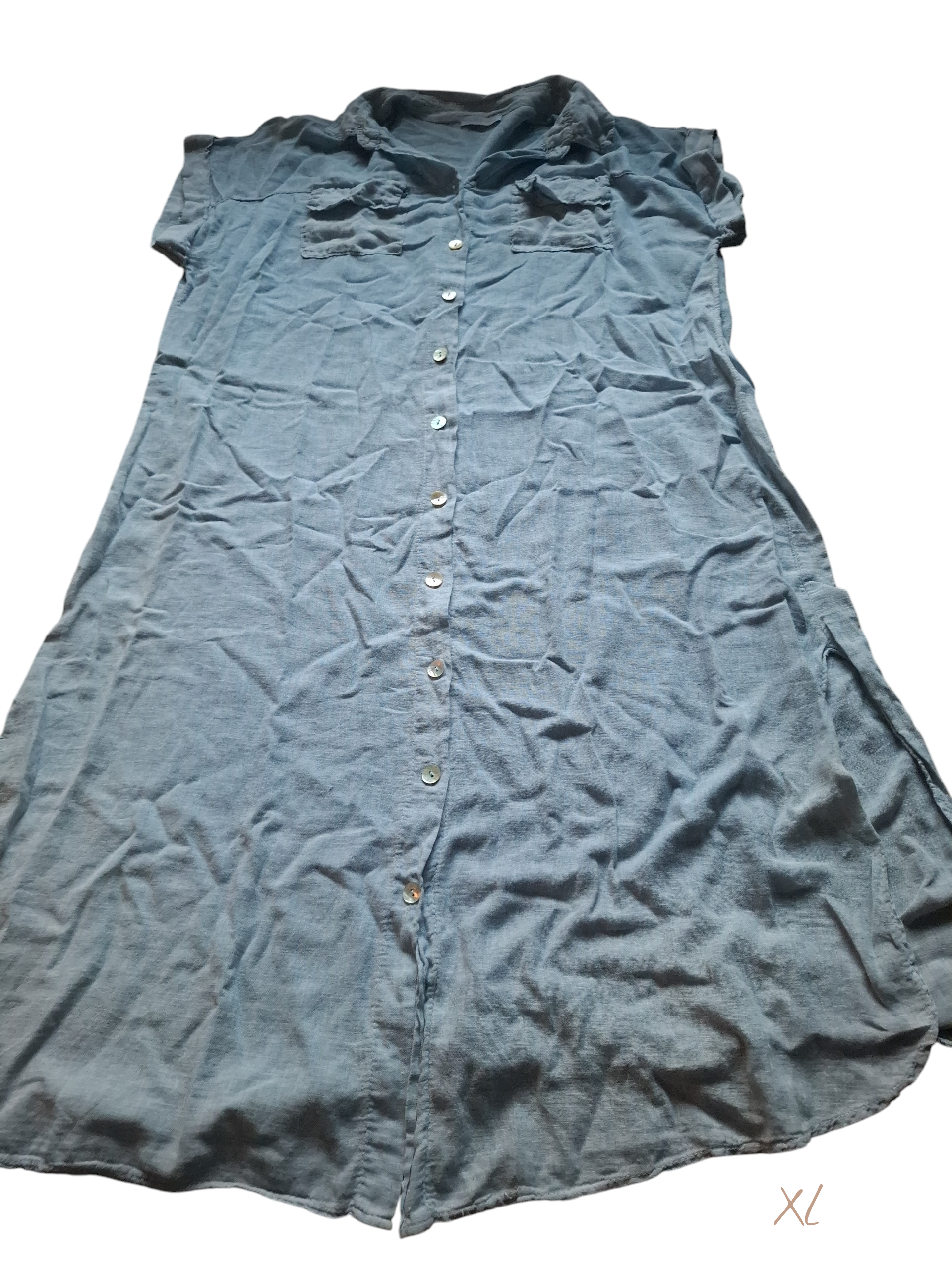 Dames tweedehands lange blouse made in italy maat xl