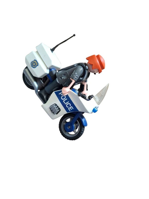 Playmobil figuur op moter