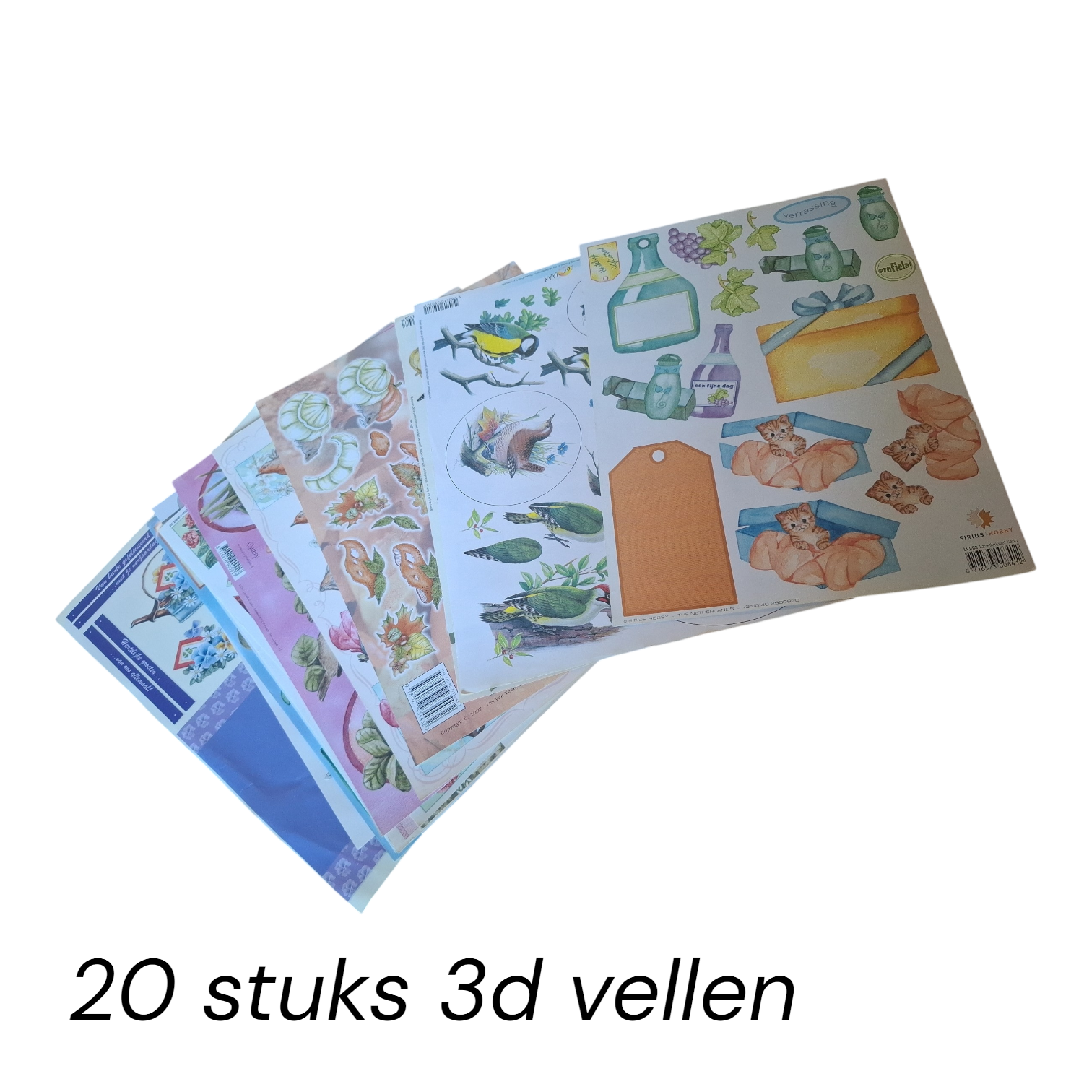 20 stuks knipvellen om kaarten te maken
