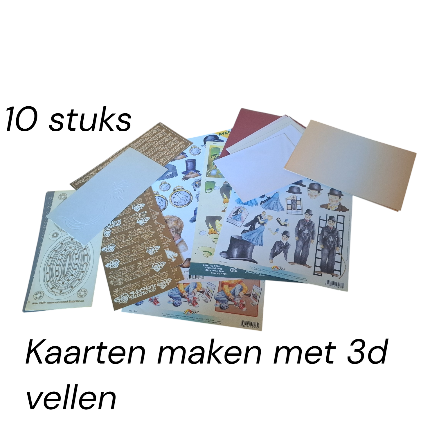 10 stuks knipvellen en stickers