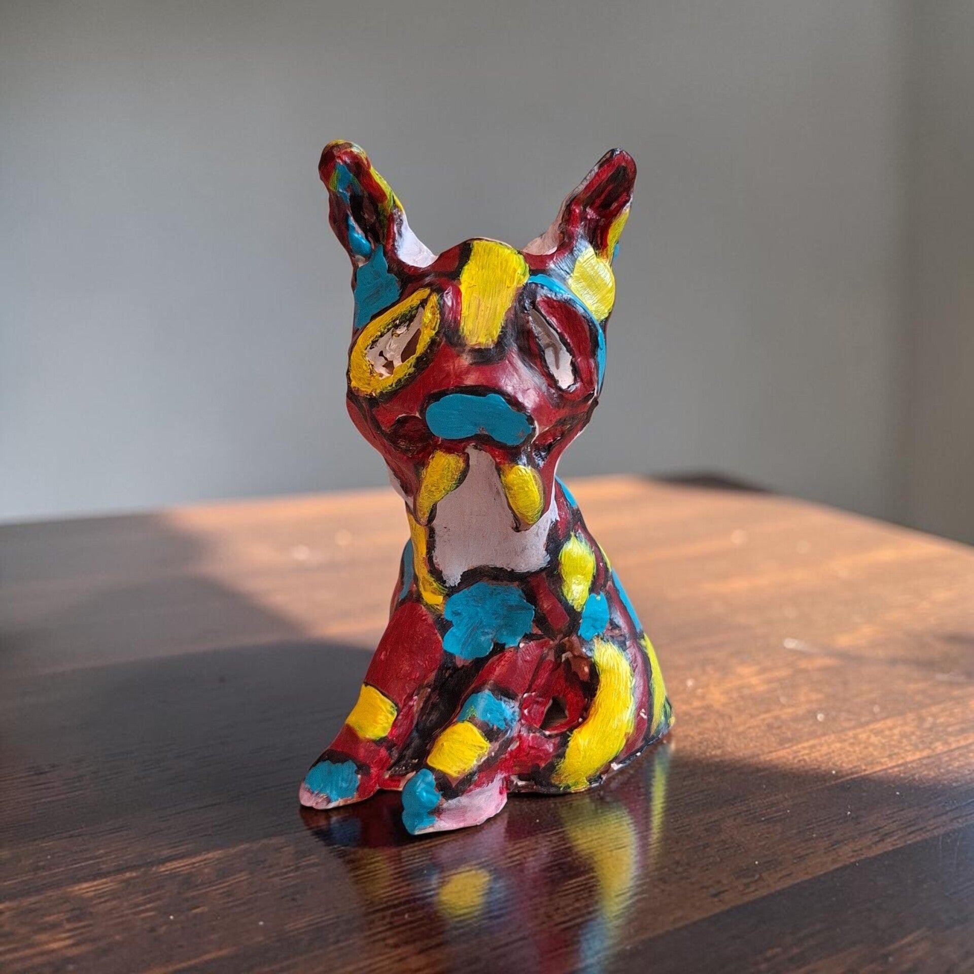 Handgemaakte met Klei honden beeldje