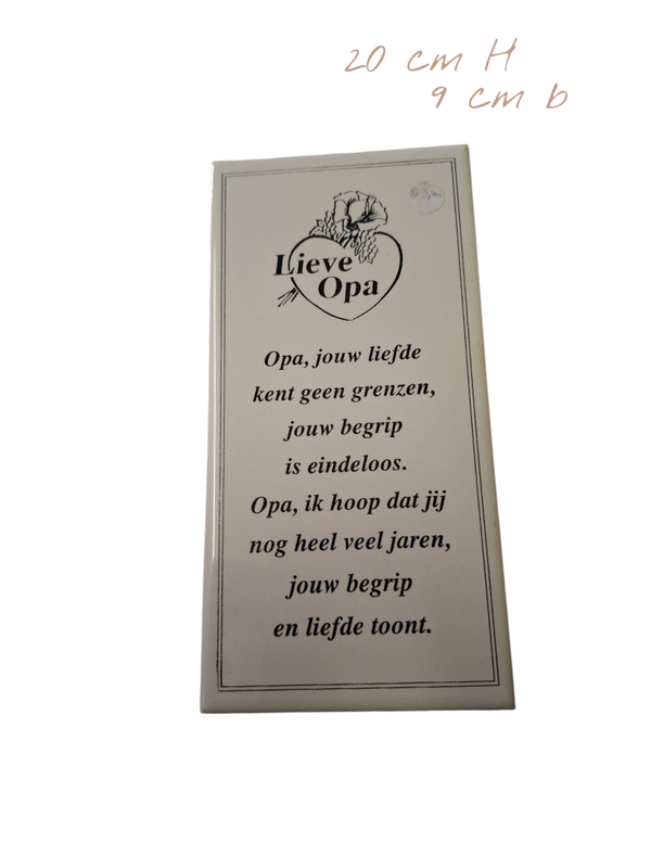 Tekst tegeltje