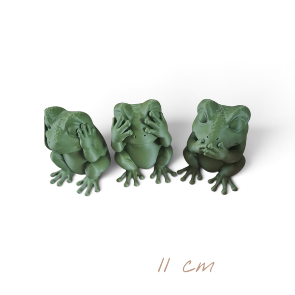 3D Decoratie set kikkers horen ,zien , zwijgen
