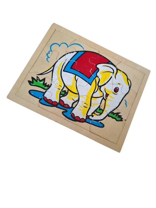 2dehands houten puzzel olifant