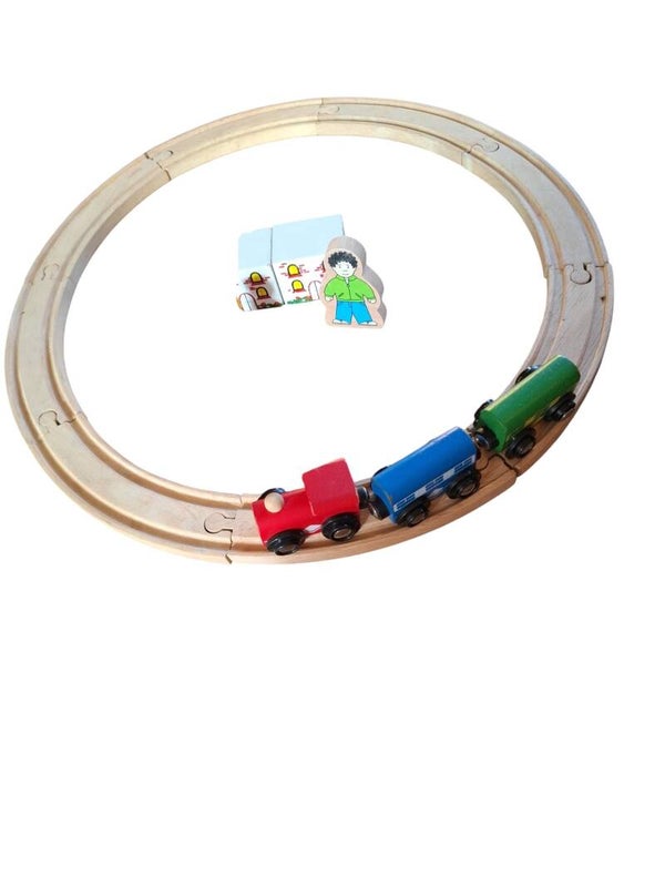 Houten treinset