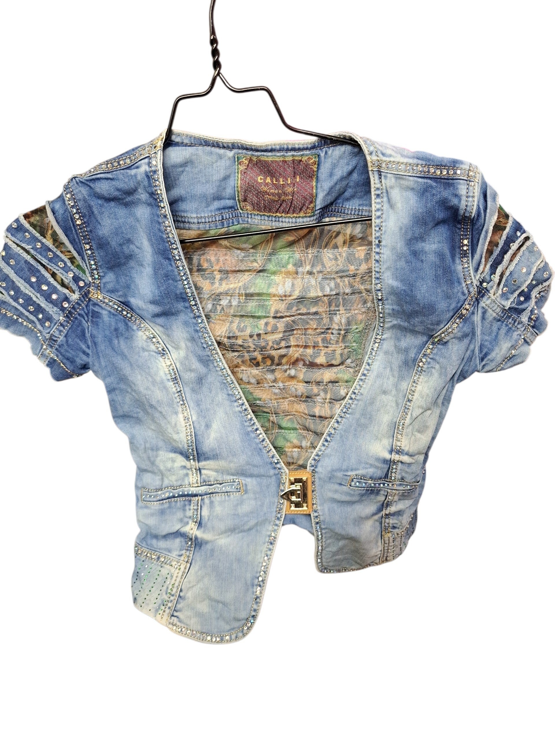 Dames spijker vest maat xs -s