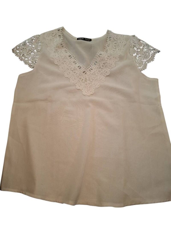 Witte dames top shein maat M