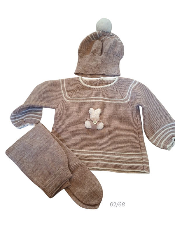 set Baby meisje zelfgebreid maat 62