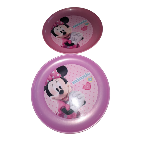 Twee plastic bordjes minnie mouse