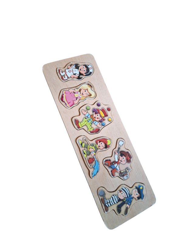 2dehandse houten kinder puzzel