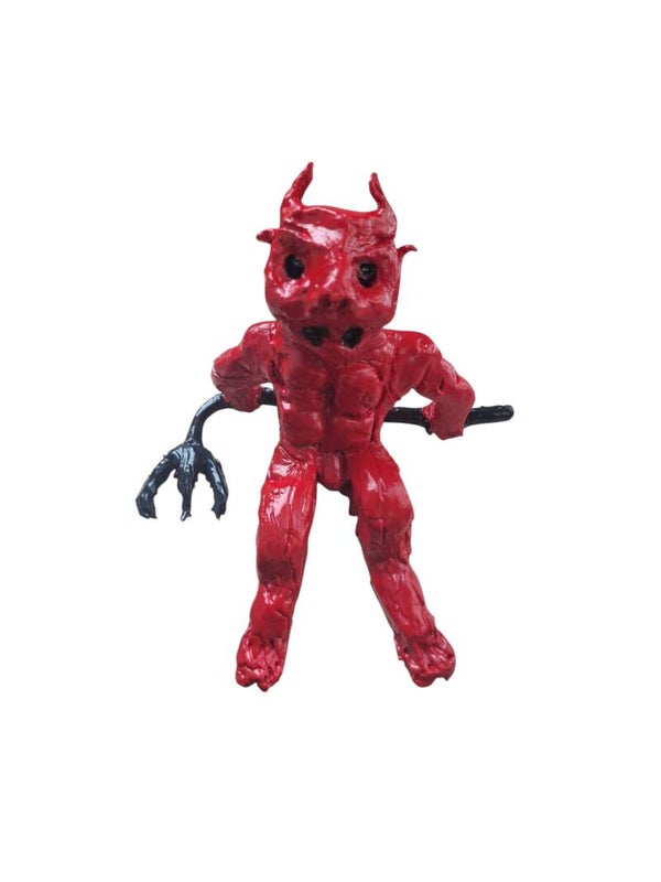 Handgemaakt van Klei beeldje devil men