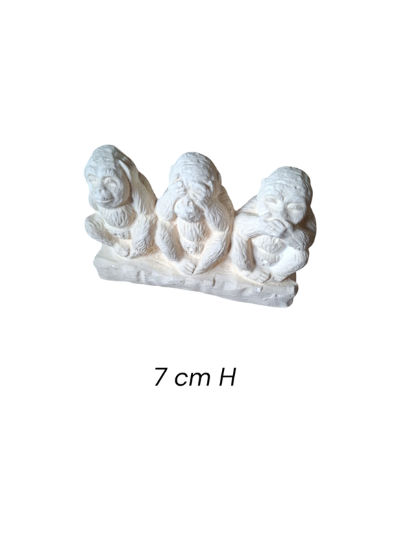 Beeldje Horen zien & zwijgen apen
