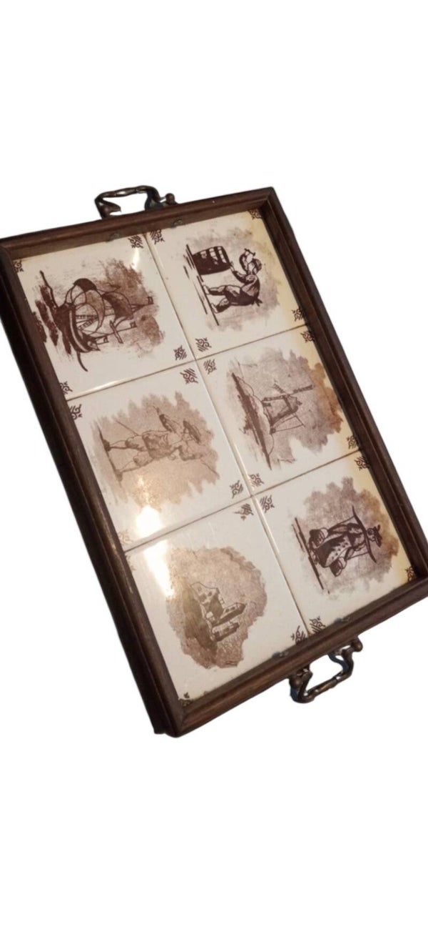 Vintage Dienblad Delfsblauw