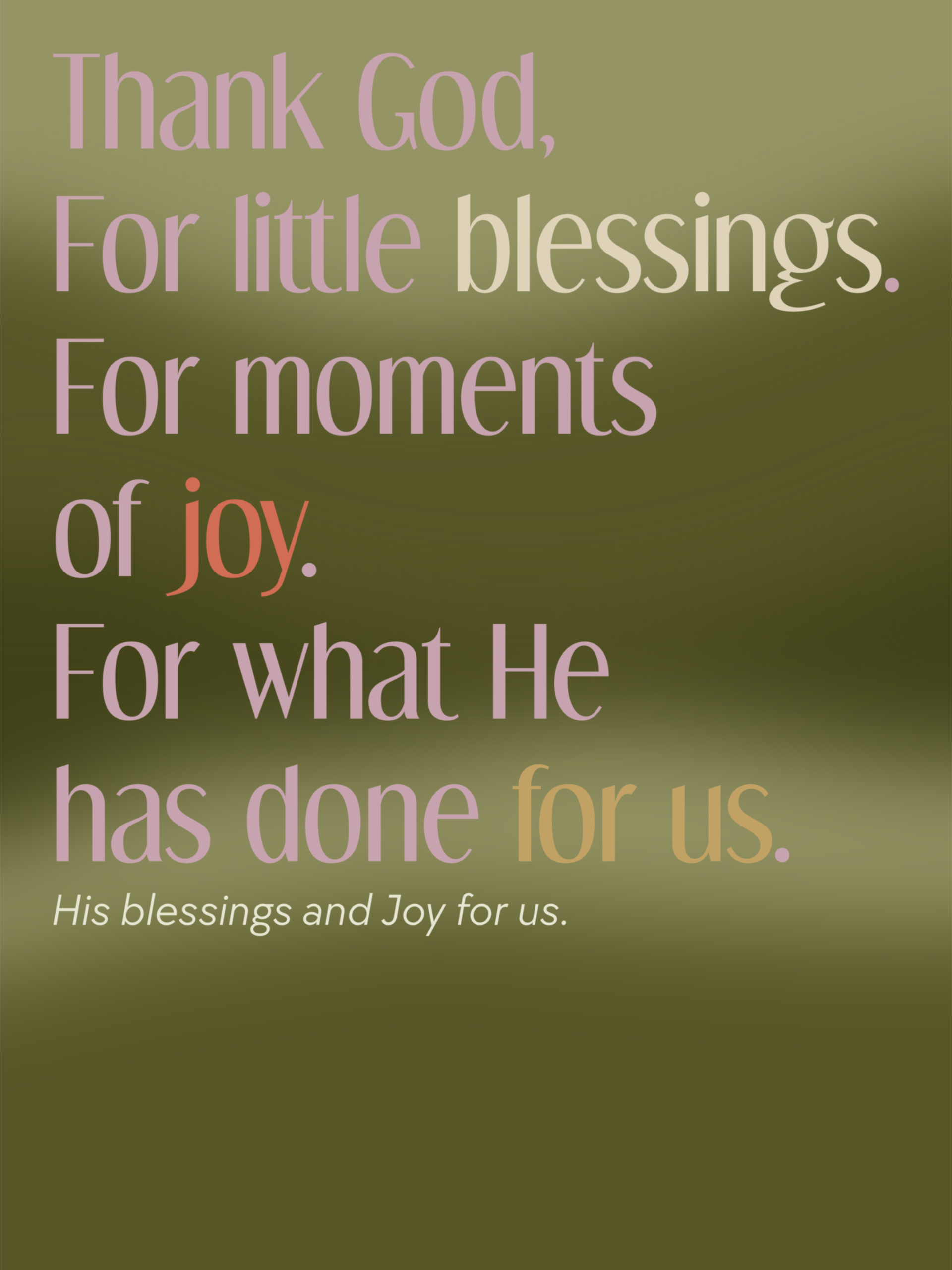 Poster - His blessing and Joy