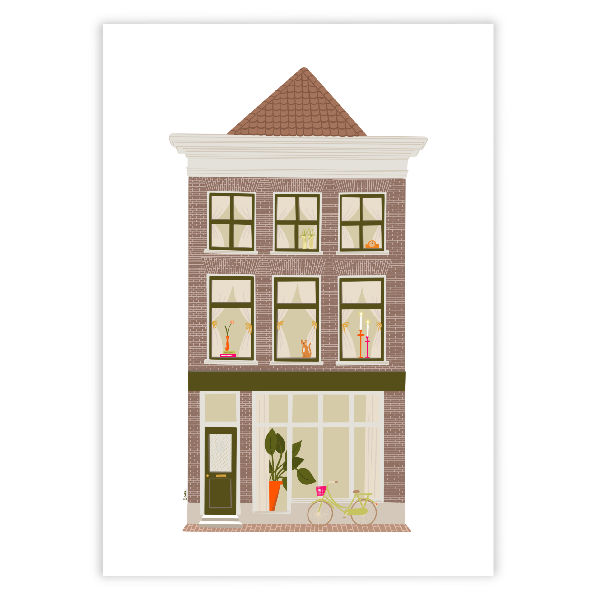 A6 Kaart - Huisje 1800