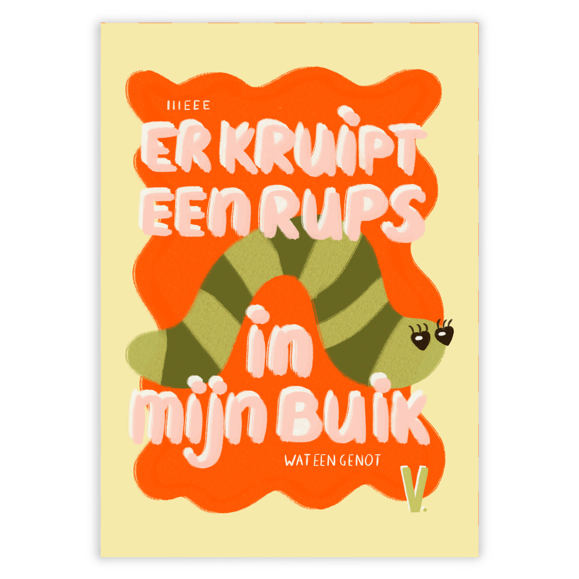 A6 Kaart - Rups in mijn buik