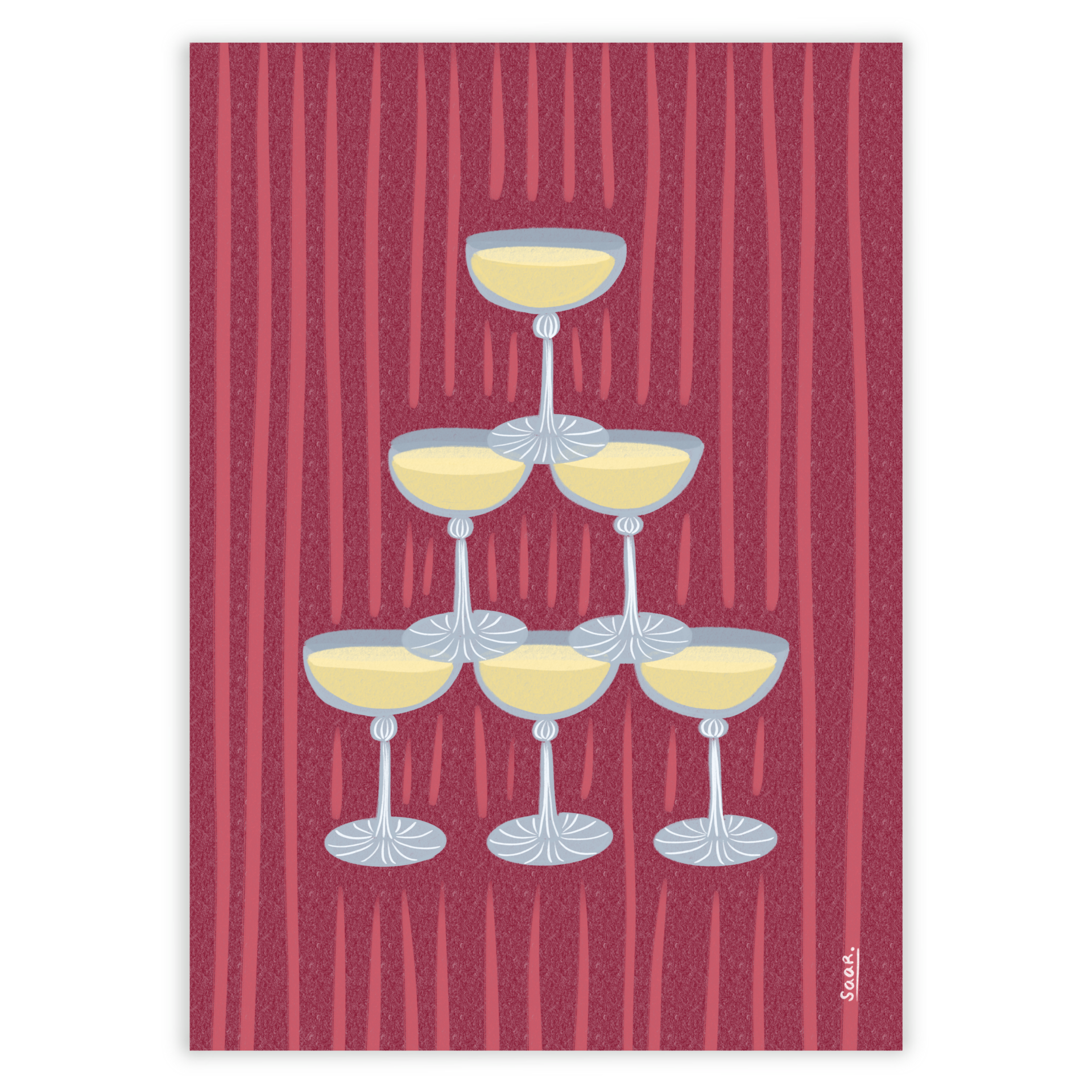 A6 Kaart - Champagne party