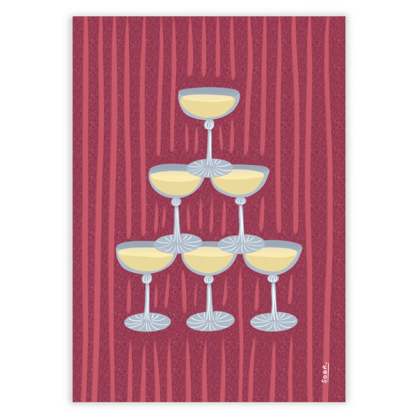 A6 Kaart - Champagne party