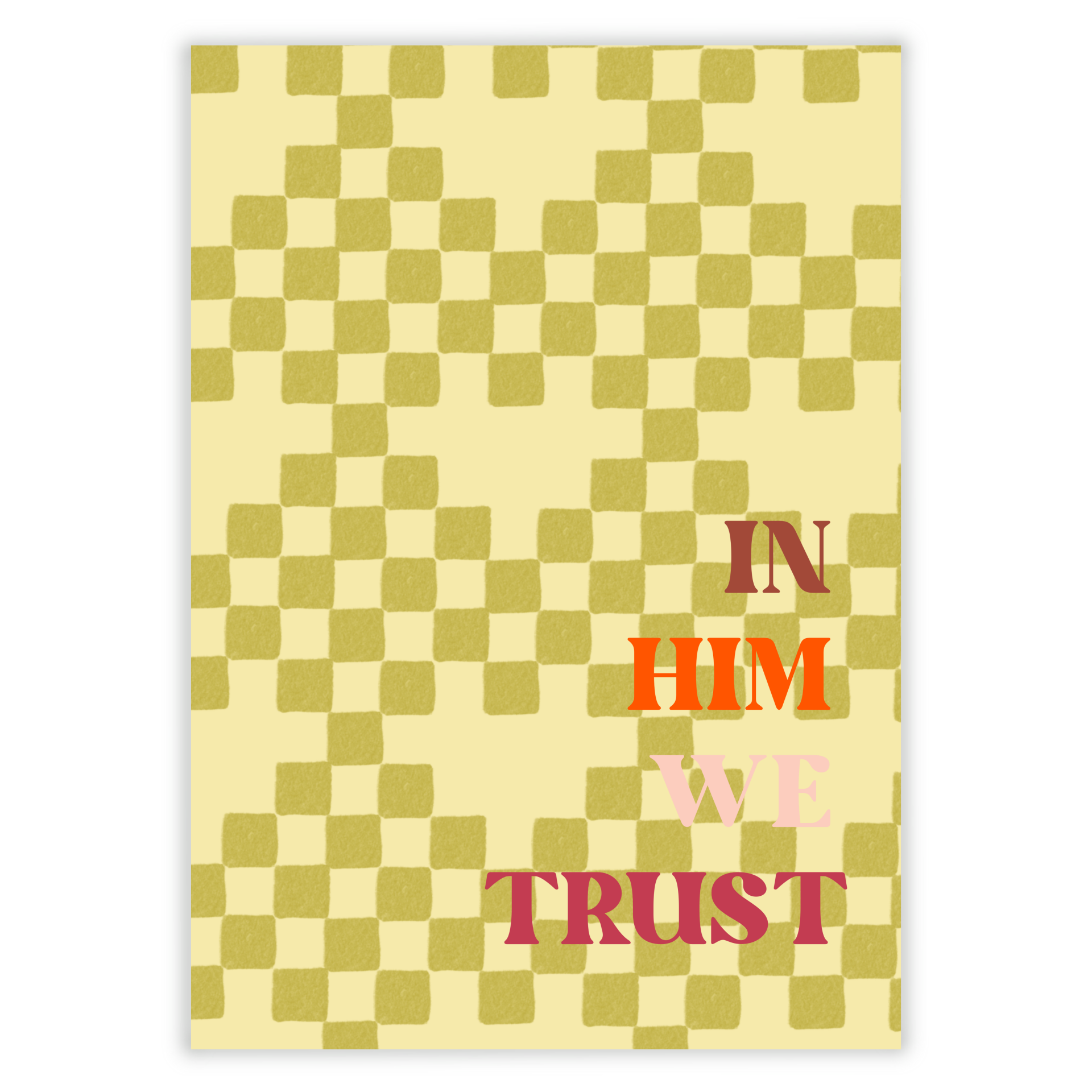 A6 Kaart - In Him we trust