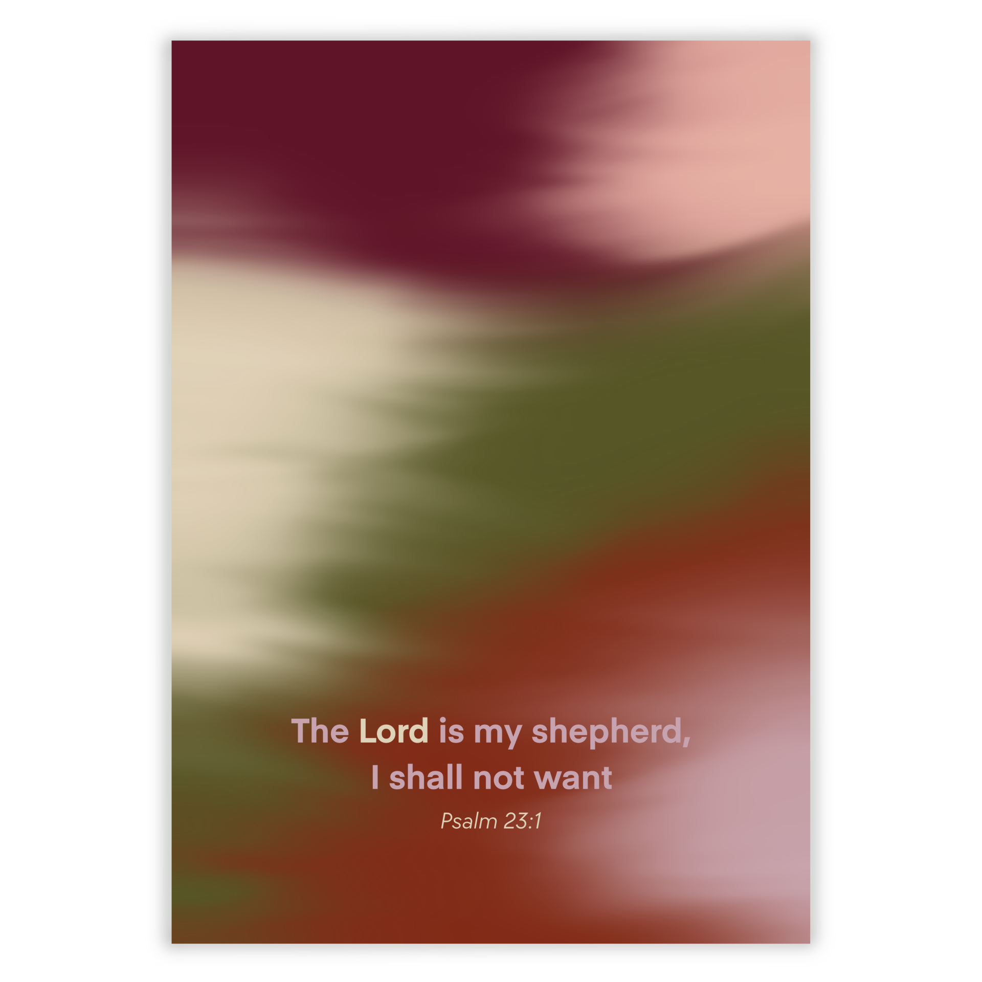 A6 Kaart - The lord is my shepherd