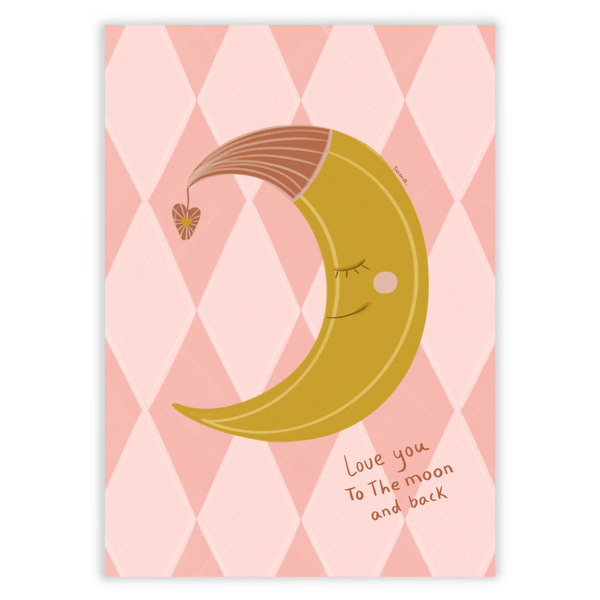 A6 Kaart - Love you to the moon