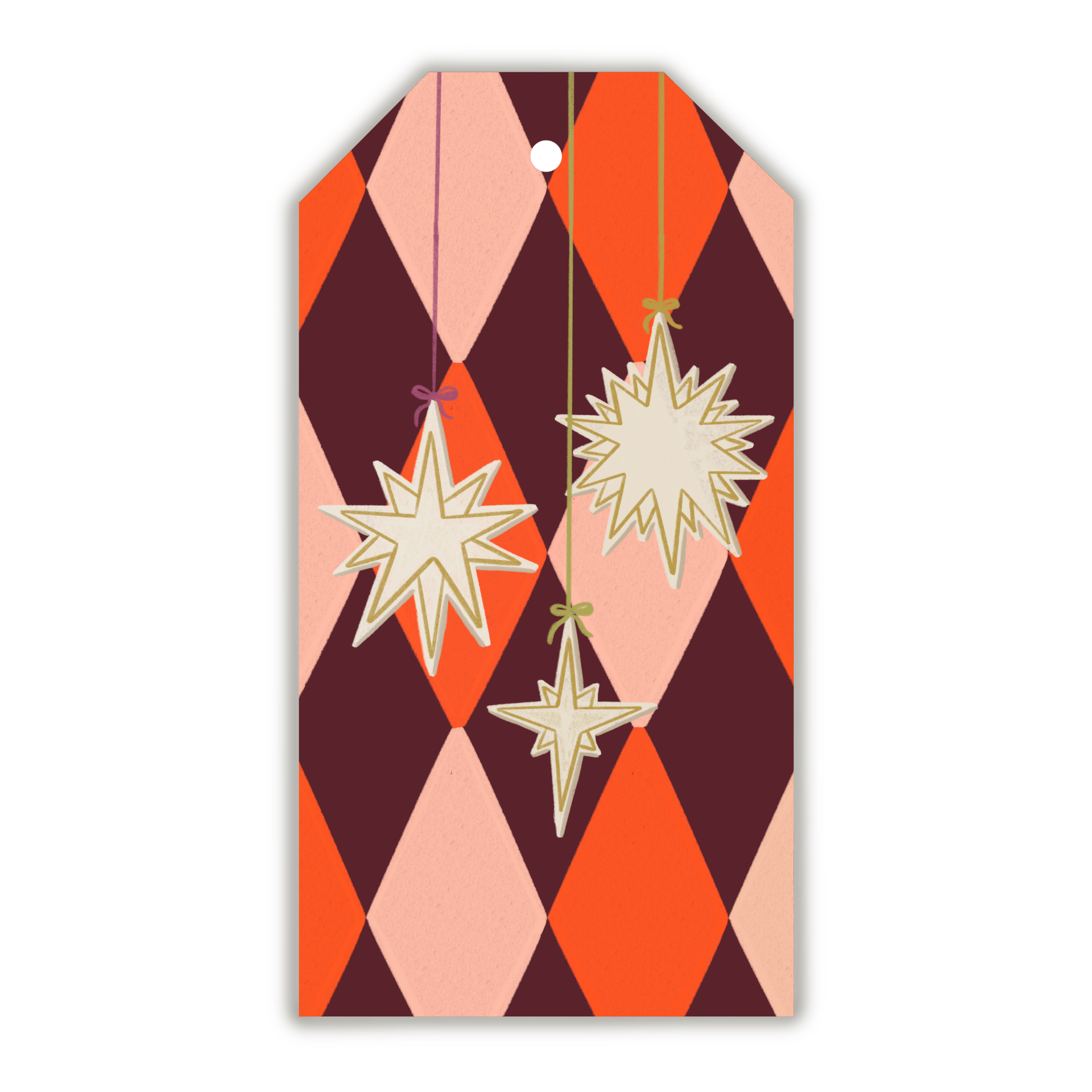 Gift tag - Christmas stars