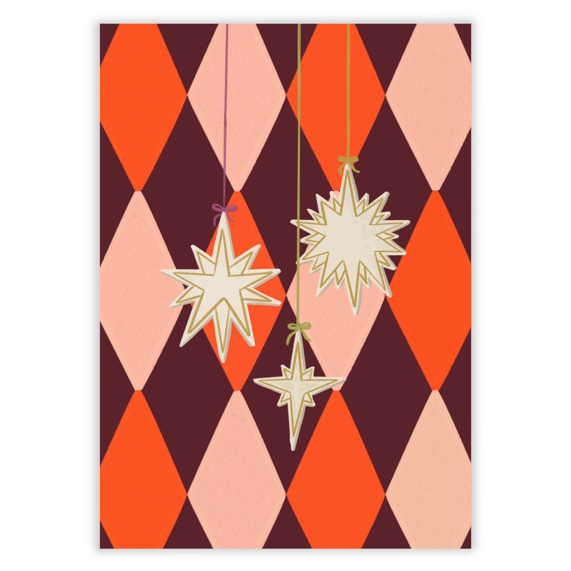 A6 Kaart - Christmas stars