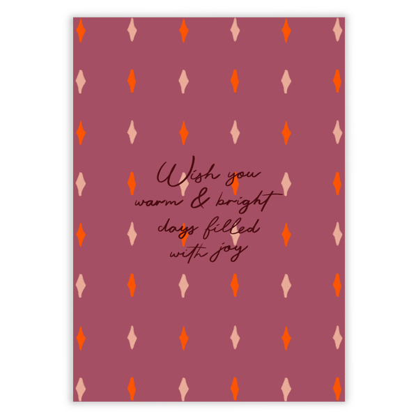 A6 Kaart - Warm & Bright