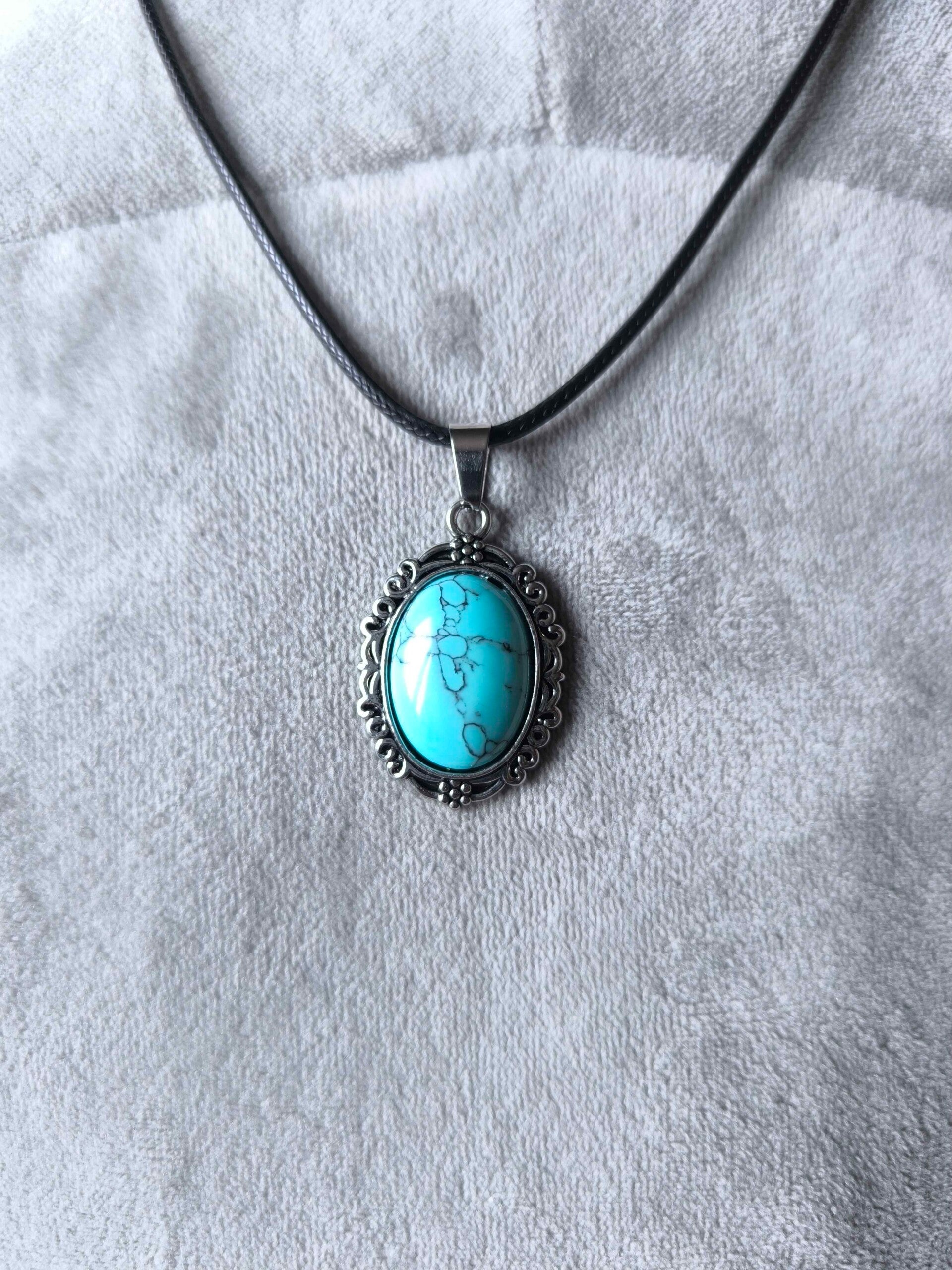 Pendentif Turquoise bleu
