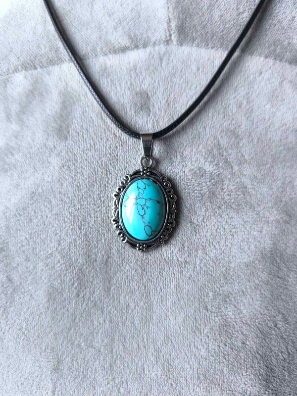Pendentif Turquoise bleu