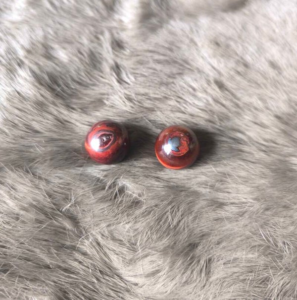 Sphère œil de tigre rouge