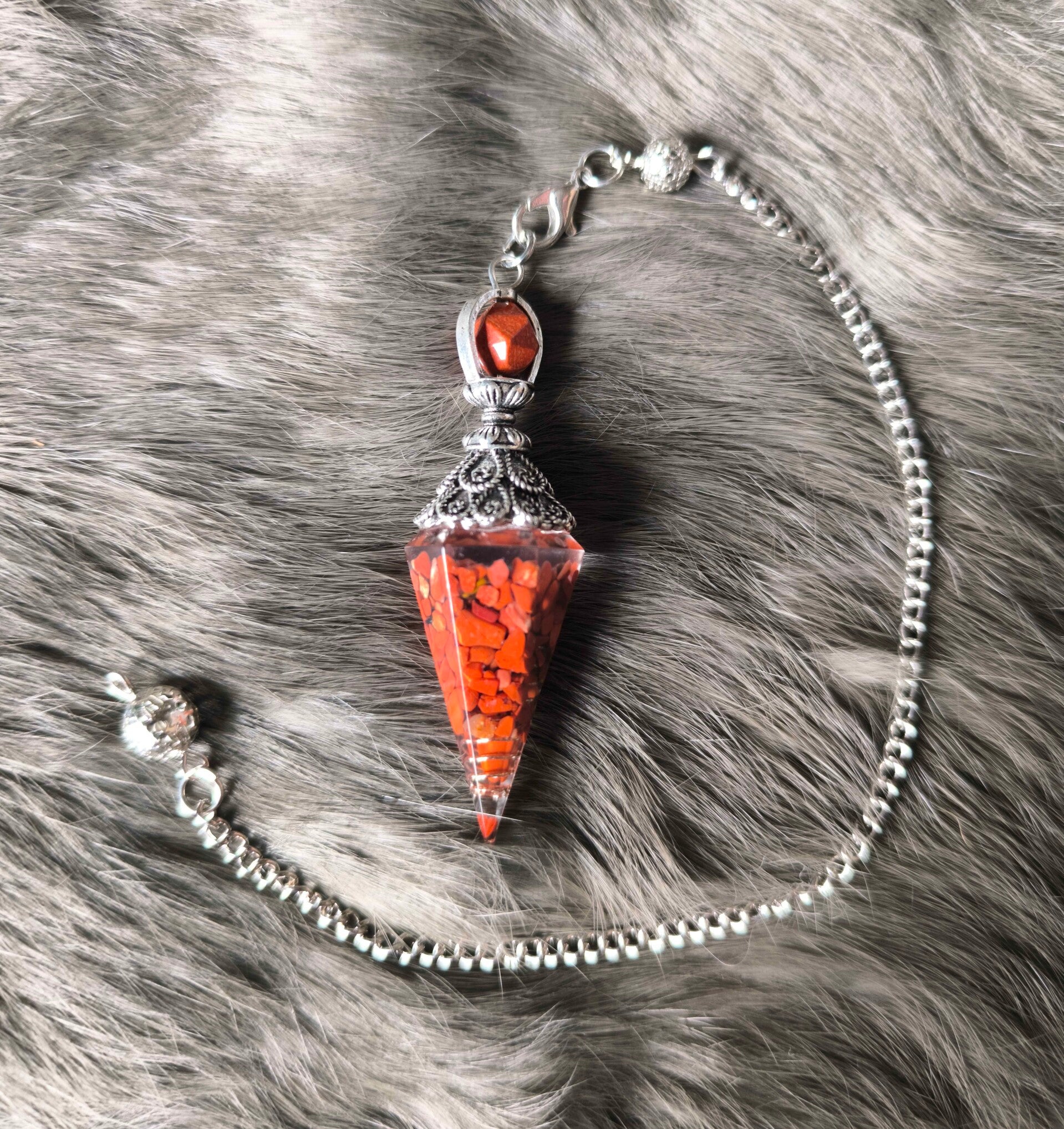 Pendule Jaspe rouge