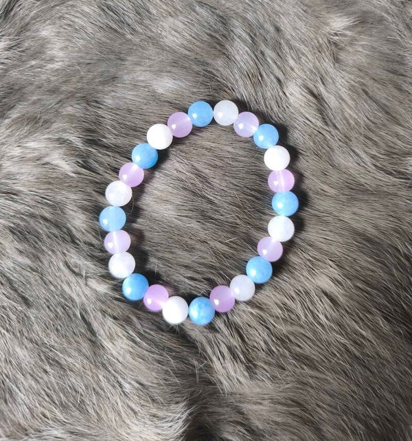 Bracelet en pierre de lune arc-en-ciel